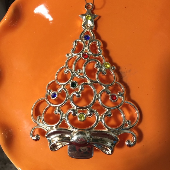 Lenox Silver Christmas Tree Ornament - Picture 1 of 3